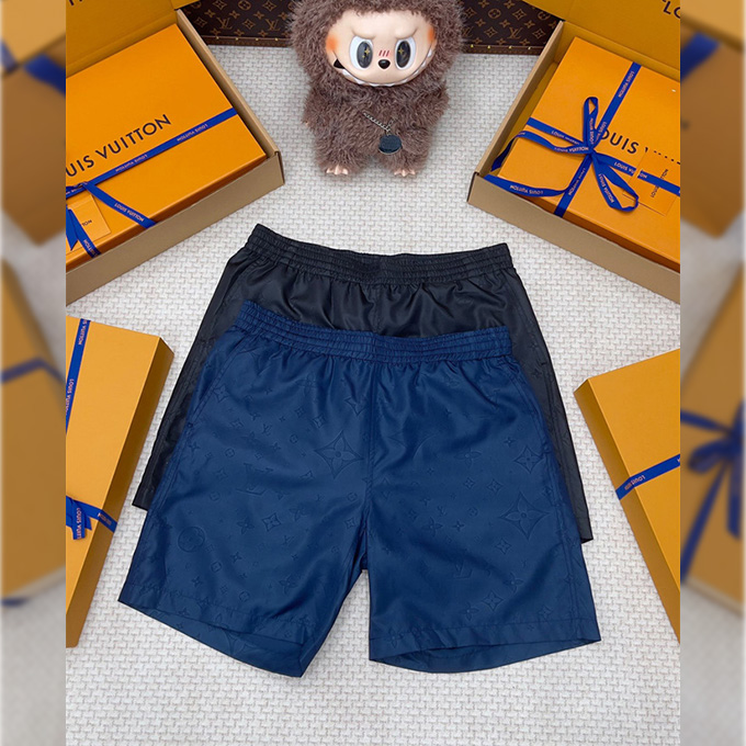 lv louis vuitton monogram embossed swim shorts